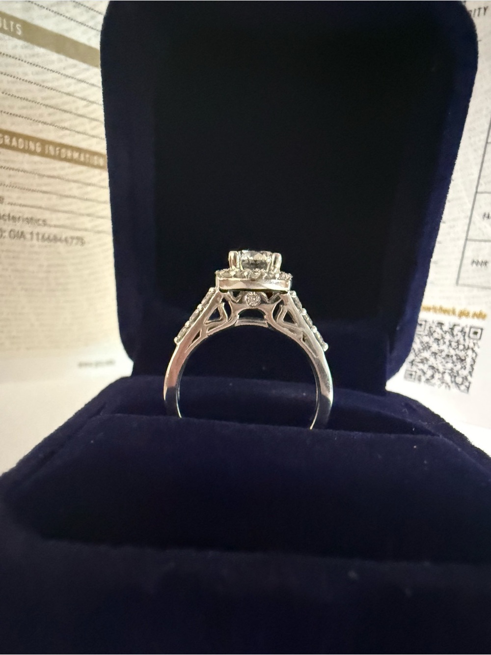 Brand NEW! Never worn! Natural Diamonds! 19K with White Gold,